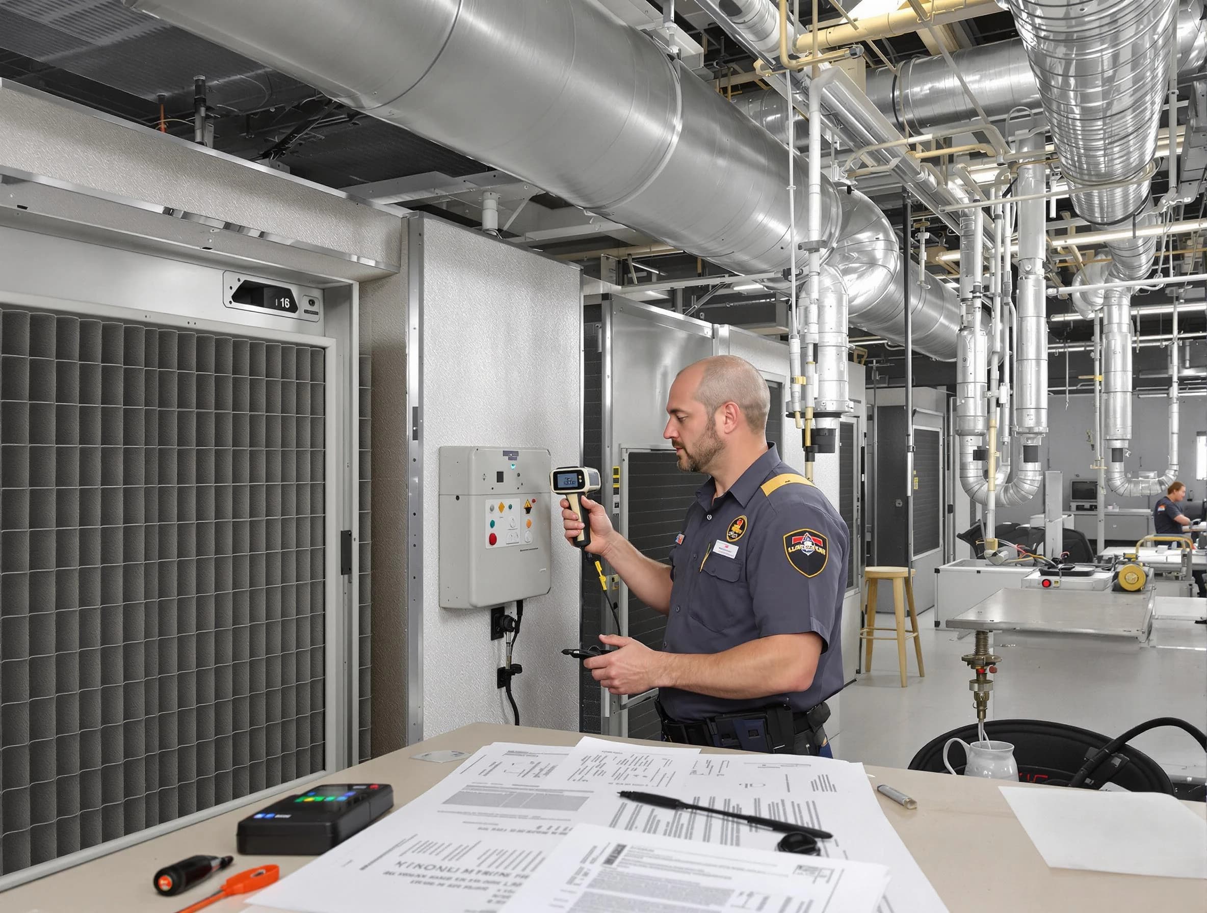 Professional filter system inspection by Kingfisher Air Duct Cleaning in Kingfisher