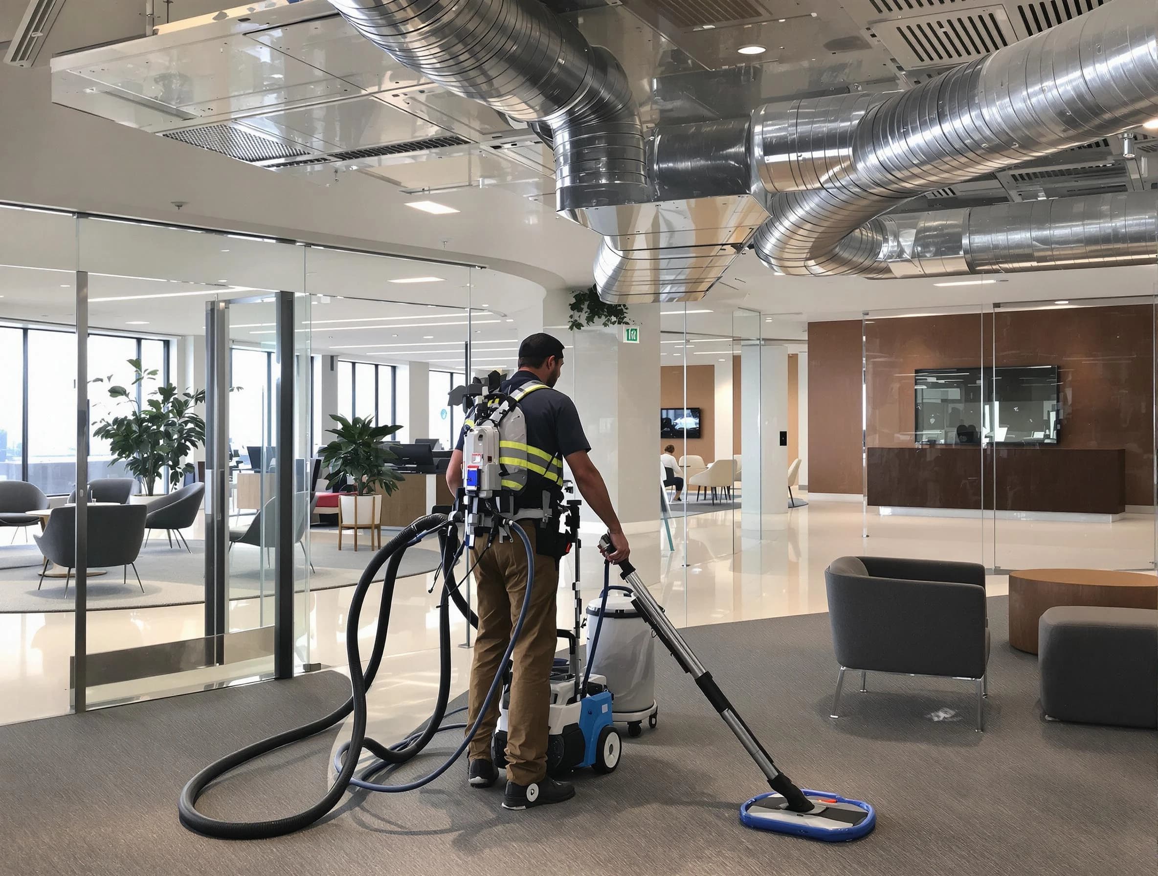 Commercial duct cleaning service by Kingfisher Air Duct Cleaning in Kingfisher