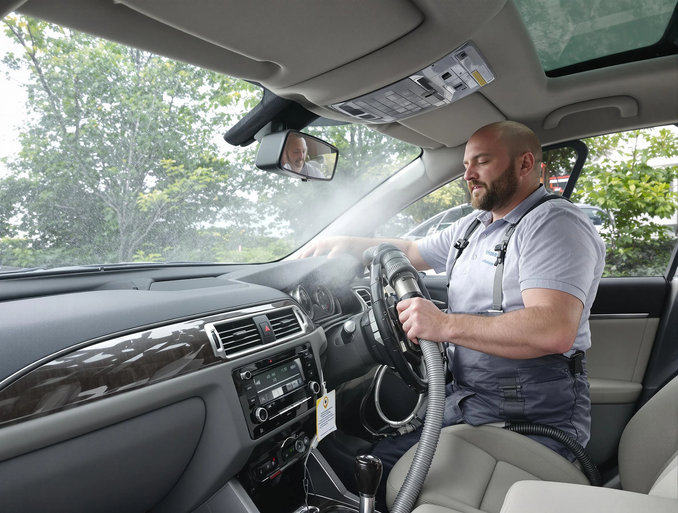 Kingfisher Air Duct Cleaning specialist performing professional car duct cleaning in Kingfisher